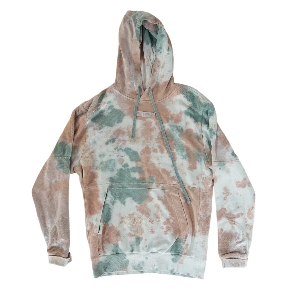 Nike Hoodie Tie-Dye Sweatshirt Women's Size Small Sage Green Pink Pullover